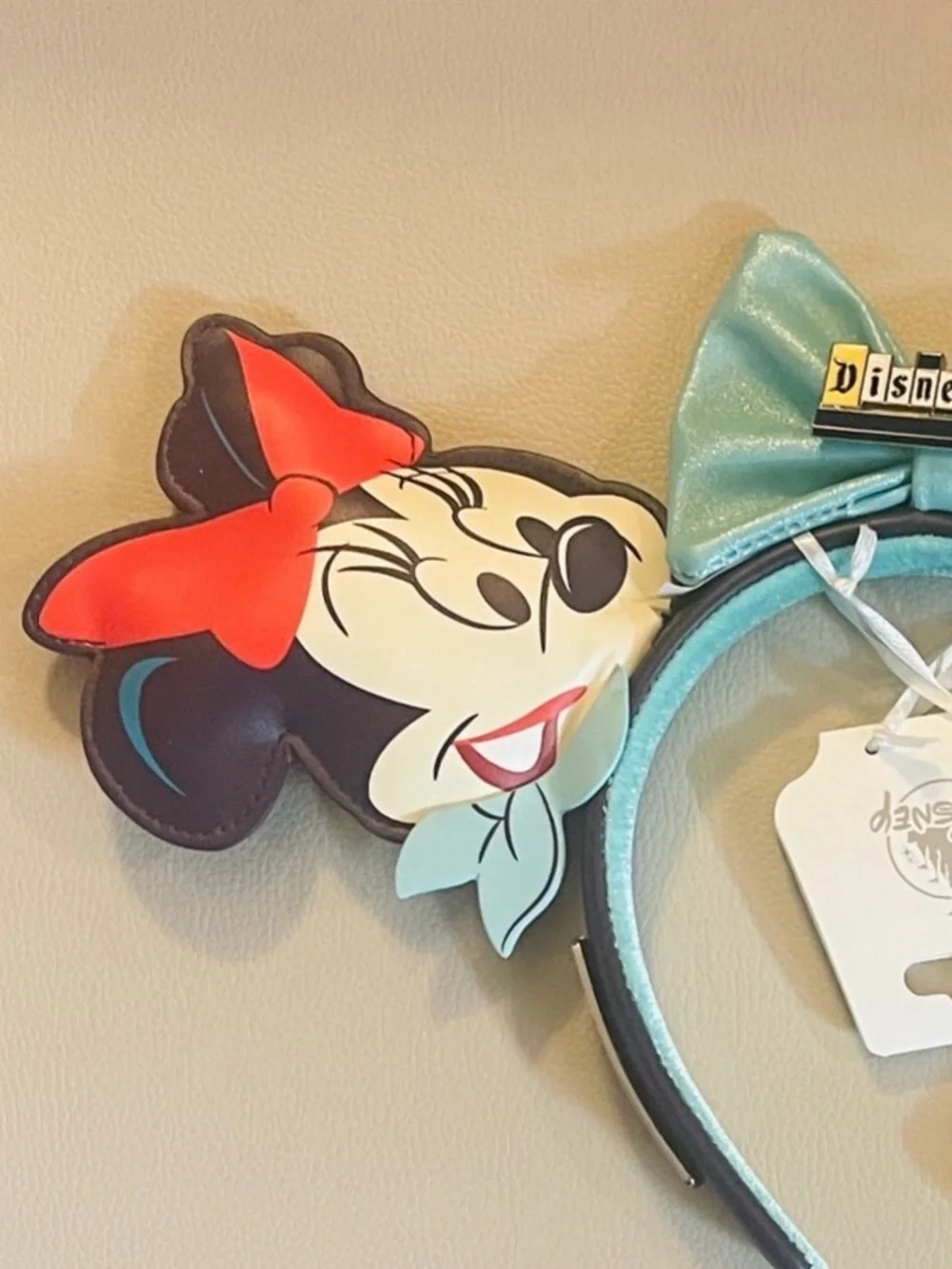 ✨ Disneyland Hotel Minnie & Mickey Ears Headband - Teal Bow